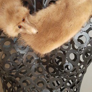 Mink collar with clip